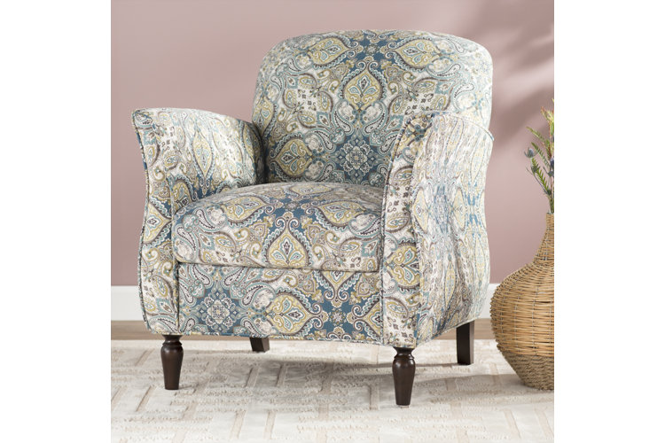 Blue paisley accent chair new arrivals